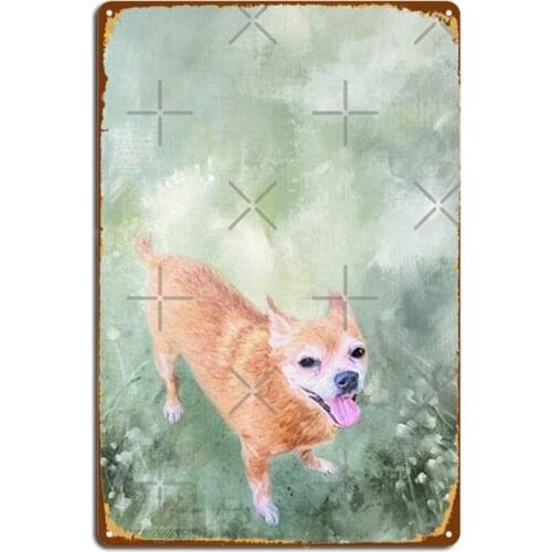 Tiny Chihuahua Metal Signs Cinema Kitchen pub Garage Custom Plates Tin sign Posters