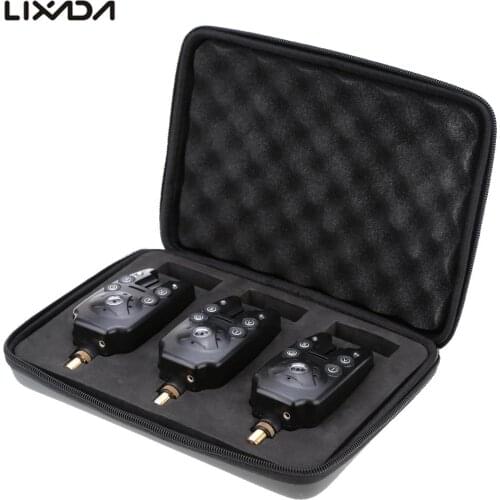Lixada 3pcs/3 +3 pcs Wireless Fishing Bite Alarms Swinger for Fishing Rod Adjustable Tone Volume Sensitivity Sound Light Alert