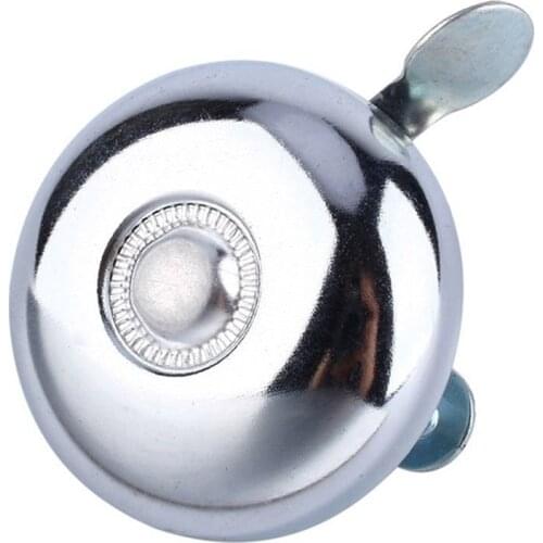 Outdoor Metal Bicycle Ring Bike Handlebar Ring Bell Sound Alarm Silver Warn Cycling Accessories Bicycle Bell For Safety Sports