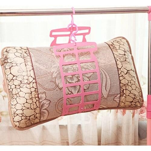 Multifunctional Pillow Hook Home Stuffed Toys Drying Rack Clips Holder Adjustable 360 Degree Rotating Laundry Plastic Hangers