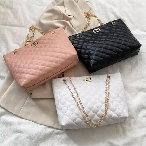 Women Fashion Large Capacity Shoulder Bag Diamond Lattice Crossbody Bag Luxury Brand Ladies 2021 Handbag Travel Clutch