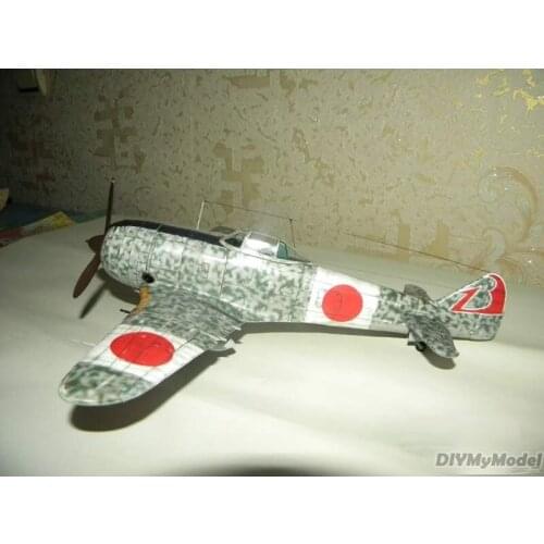 Nakajima Ki-44, a Japanese type II single seat fighter DIY Handcraft Paper Model KIT Handmade Toy Puzzles Gift Movie props