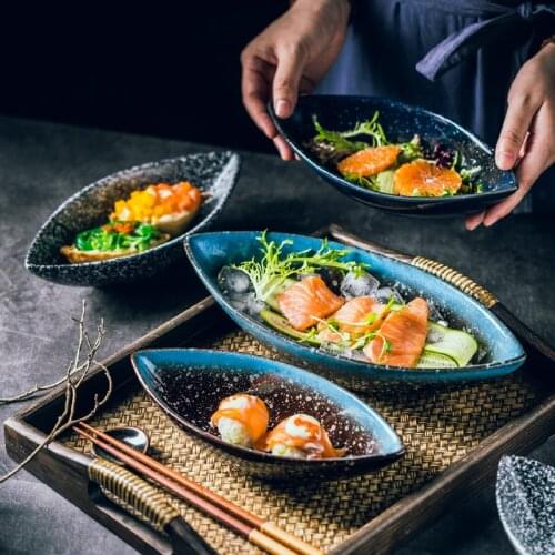 Irregular Ceramic Plate Japanese Creative Deep Plate Soup Plate Set Porcelain Plate Dessert Plate Dessert Plate Restaurant