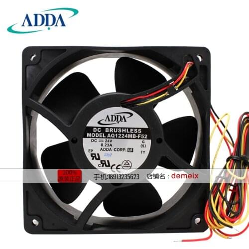 NEW ADDA 12038 24V 0.23A 12CM12CM AQ1224MB-F52 waterproof cooling fan