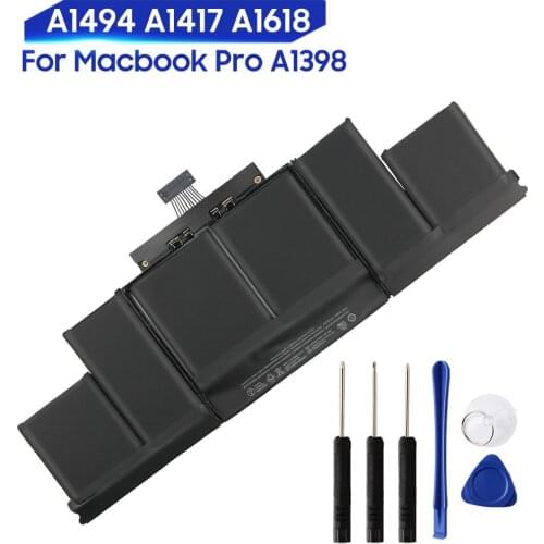 Original Replacement Battery For Macbook MacPro A1417 A1398 A1618 MC975 MC976 A1494 Genuine Laptop Battery 8440mAh