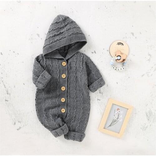 Ma&Baby 0-18M Autumn Winter Baby Boy Girl Clothes Warm Knitted Jumpsuit Newborn Infant Baby Romper Clothing Costumes DD43