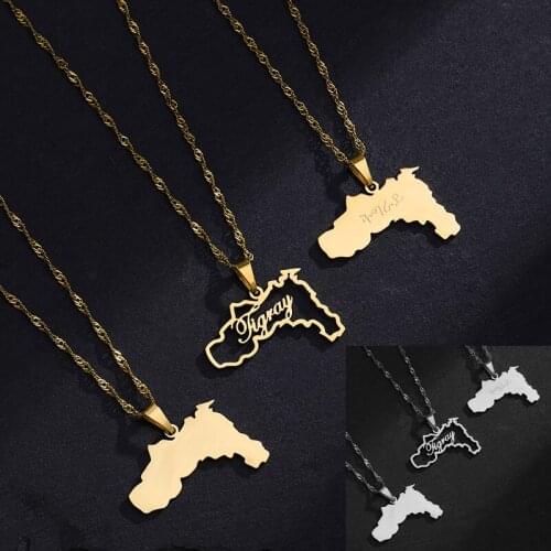 SONYA Ethiopia Tigray Region Pendant Necklaces Gold Color African Jewelry for Women Girls LC036XL-20210728