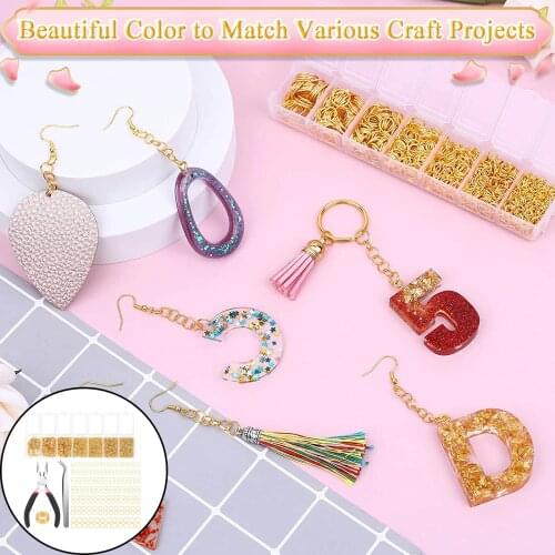 Lot 1500 Jump Rings Jewelry Making Pliers Bangle Charms Earrings Nail Piercing