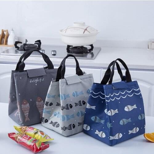 Fashion Portable Thermal Lunch Bag Food Fresh Bento Pouch Office Picnic Drink Cold Insulation Organizer Tote Accessories Supply