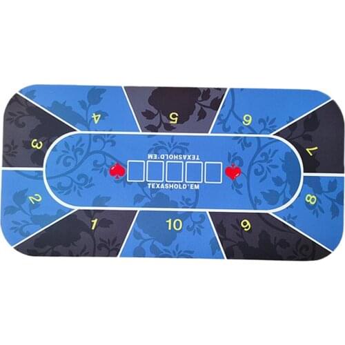 Professional Poker Felt Portable Roll Up Game Table Top Cover Layout Home Families 10-Players Poker Gaming Tabletop Layouts
