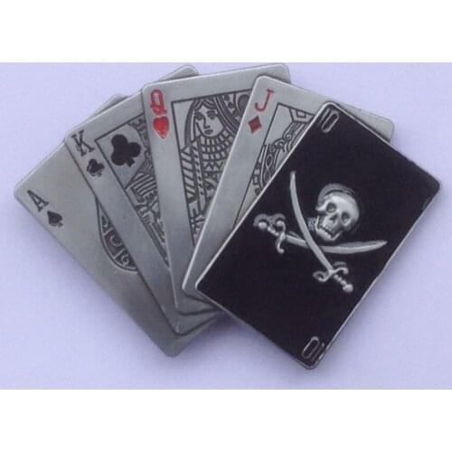 The Joker And Skull belt buckle with silver finishJF-BY318 suitable for 4cm wideth belt with continous stock