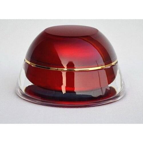 15g 30g 50g Cosmetic Empty Acrylic Jar Cream Container Plastic Red Pear White Bottles Cosmetic Eye Face Cream fashion 100pcs