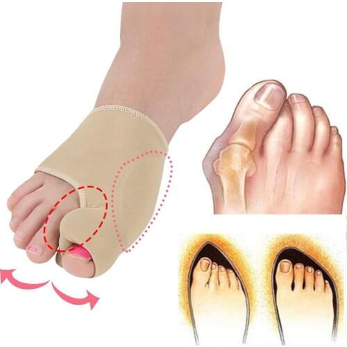 2Pcs=1Pair Toe Separator Hallux Valgus Bunion Corrector Orthotics Feet Bone Thumb Adjuster Correction Pedicure Sock Straightener