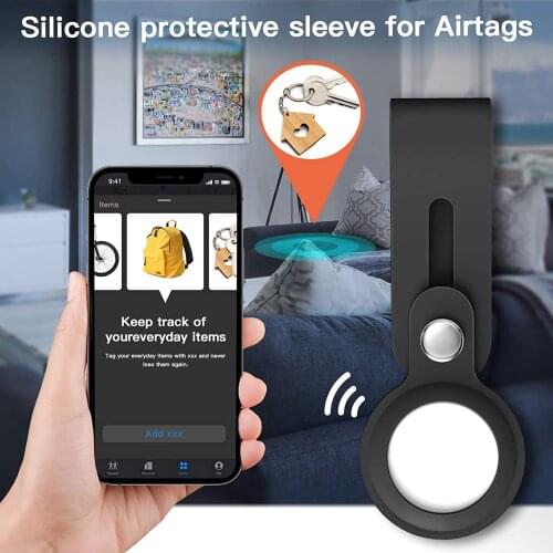 Suitable for Apple Airtags silicone protective cover, Apple locator tracker anti-lost device adjustment protective cover