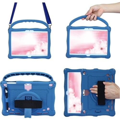 10.1'' Universal Soft Silicone Case For 10.4inch tablet with Shoulder Strap 10.1'' Universal Silicone Adjustable Stand Cover+pen