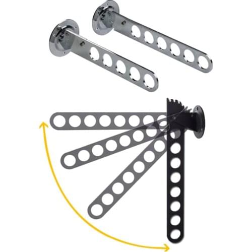 Black Chrome Stainless steel Wall Mount Coat Hat garment hanging hole Hook Wardrobe Clothes Hanger Closet Folding Arm Cloakroom