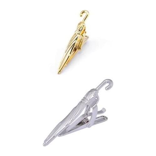 10pcs/lot Kingsman Umbrella Tie Clip Suit Clasp Tie Clip Gold/Silver Color Business Wedding Tie Bar Pins Men Fashion Jewelry