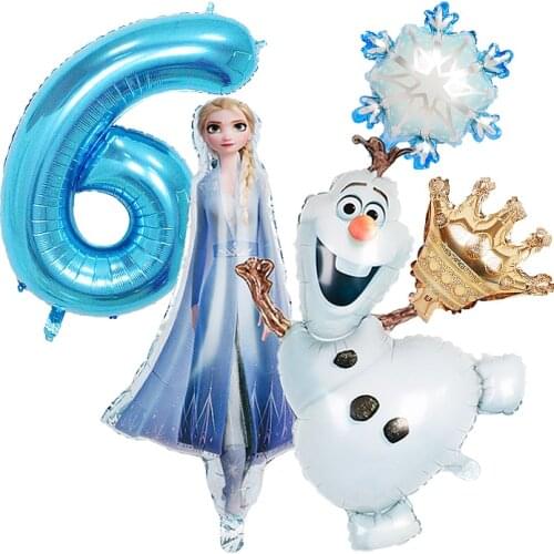 1set Frozen Elsa Princess Balloon Baby Shower Kids Birthday Party Decoration Double-sided balloon Aluminium Foil Balloons