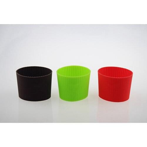 1000pcs/lot Bottle Silicone sleeves Party cup sleeves band Recyclable Heat insulation cup Mug cover
