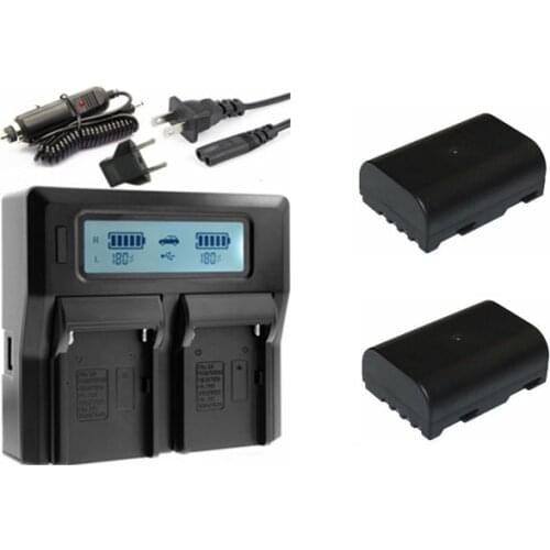 2X DMW-BLF19 BLF19 Batteries+Dual USB Charger for Panasonic Lumix DMC-GH3 DMC-GH3GK DMC-GH3H DMC-GH5, DMC-GH4, G9