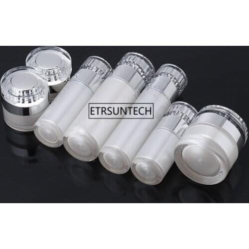 30pcs 15/30/50g Acrylic Cream Jar Empty Cosmetic Packing Container 15/30/50/100ml Lotion Pump Bottle F3552