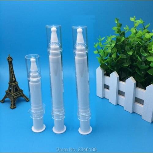5ML 10ML 50pcs/lot Empty DIY Airless Syringe, High Grade DIY Round Shape Eye Cream Refillable Syringe, Vacuum/Lotion Pump Bottle