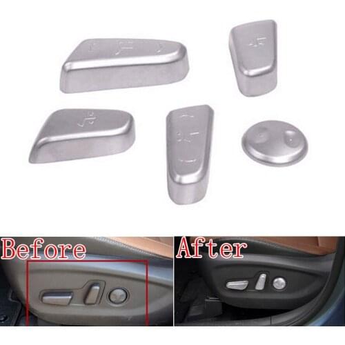 5pcs/set Car ABS Door Seat Adjustment Switch Control Knob Button Cover Trim Caps For Tucson 2015 Car Styling Covers