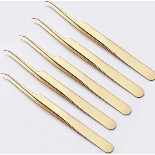 5pcs volume eyelash and volume lash tweezers professional high precision stainless steel lash tweezers eyelash extension pincet