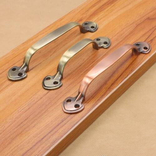 Antique pull handle antique bronze zinc alloy furniture classical European cabinet door mounted drawers 90mm hole distance