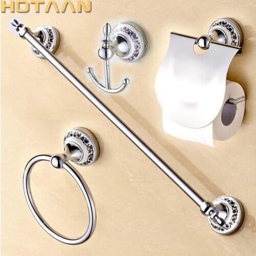 Free shipping,Stainless Steel + ceramic Bathroom Accessories Set,Robe hook,Paper Holder,Towel Bar,Towel ring,bathroom sets