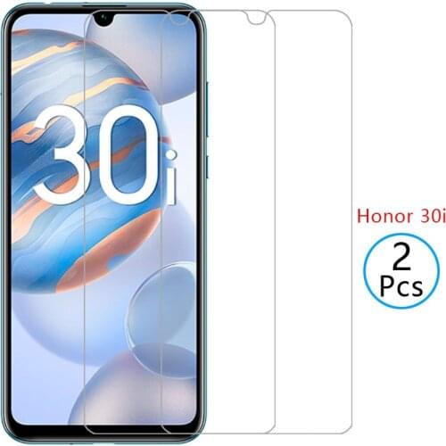 Case on honor 30i cover screen protector tempered glass for huawei honor30i honer 30 i i30 protective phone coque bag LRA-LX1