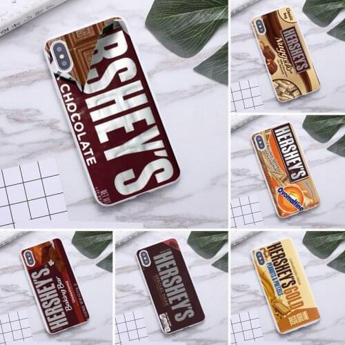 Hershey Chocolate Box Candy Bar Funny Phone Case For iphone 12 11 Pro Max Mini XS 8 7 6 6S Plus X SE 2020 XR Candy white cover