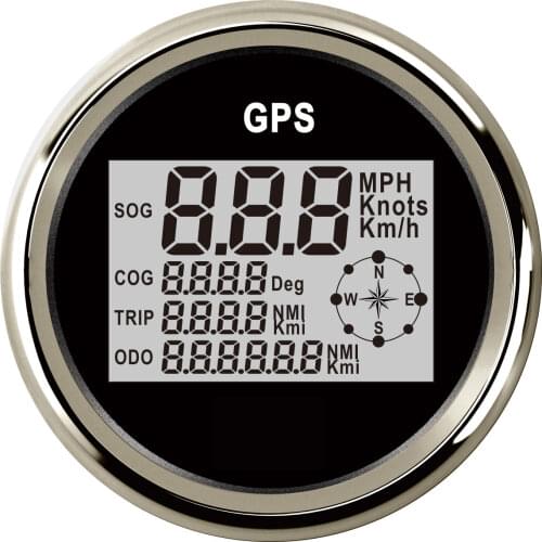 Digital GPS Speedometer Gauge Boat Marine Truck LCD Odometer Hourmeter Satellite Sensor 9-32V 85mm
