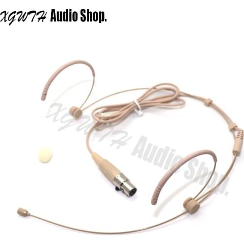 Headset Microphone Mini 4 Pin XLR TA4F Omnidirectional Condenser Mic for Shure Wireless Bodypack Perfect for Singing Concert