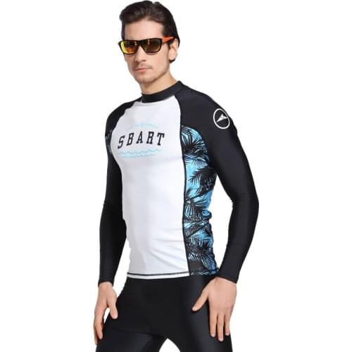 SBART Long Sleeve Diving Wetsuit Lycra Quick-dry Sun Protection T-shirt Swim Surf Rash Guard Snorkeling Spearfishing Diving Suit
