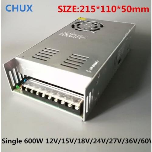 600W 12v Switching Power Supply Transformers AC 110V 220V TO DC SMPS 15v 18v 24v 27v 36v 48v 60v led power supply