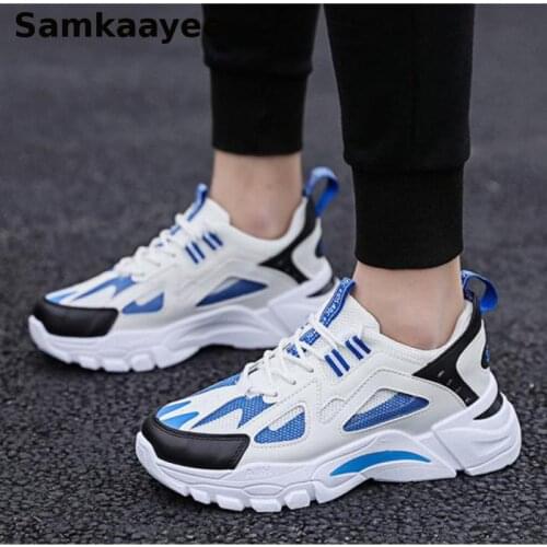 Size 39-44 Mens Vulcanize Shoes Spring Autumn Male Mesh Sneakers Mixed Colors Breathable Non-Slip Casual Zapatos S30