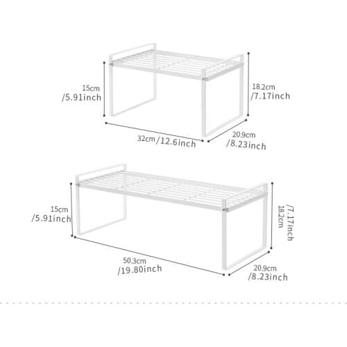 Kitchen Supplies Wrought Iron Layered Shelf Desktop Storage Rack Storage Cabinet Compartment Divider Floor-Mounted Shelf