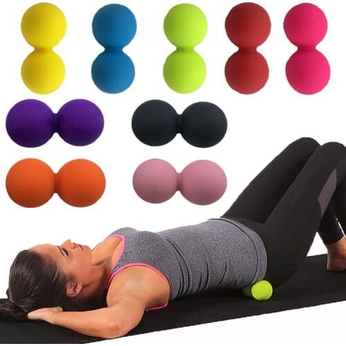 Yoga Peanut Massage Ball Fascia Ball Relieve Relax Muscles Fitness Massage Double Ball Exercise Ball Food Grade Silicone Balls