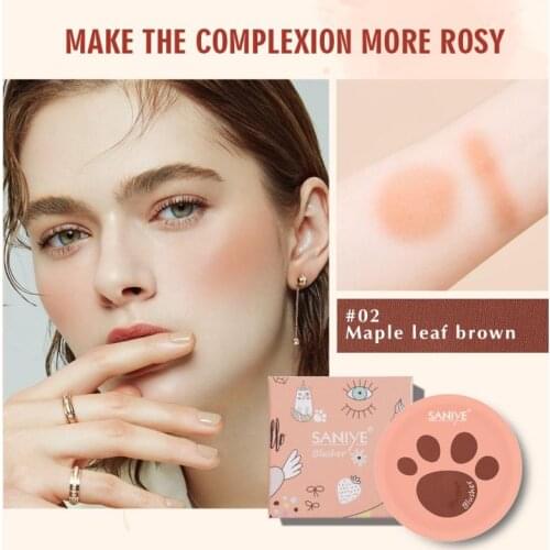 Monochrome Blush Matte Pearl Fine Flash Lasting Easy To Color Natural Delicate Face Makeup Cosmetics TSLM1