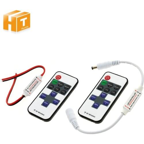 Single Color Led Strip Controller DC12-24V DC /Wire Connector With 11Key RF Controller For LED Strip Dimming