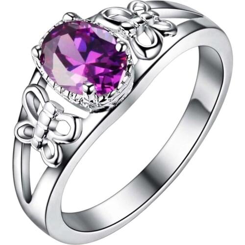 Wholesale Wedding Rings silver plated Fashion jewelry AAA-CZ Women rings WR-111