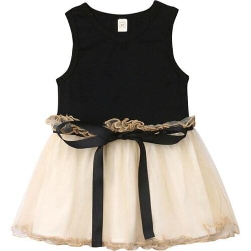 Toddler Baby Girls Sleeveless Dress Pricess Pageant Tutu Dresses Summer 0-5Y Newborn Baby Girl Clothes Cotton O-neck Sleeveless
