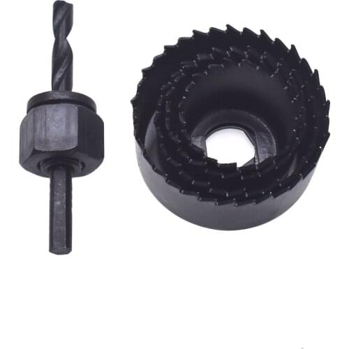 Pouvoir 5pcs 32-54mm Hole Saw Drill Bit Metal Cutting Tool Kit for Wood Board