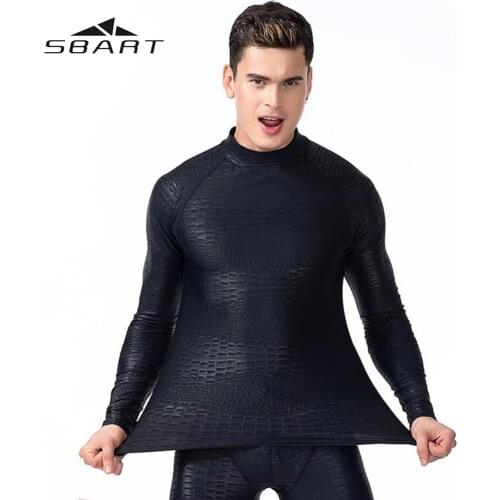 SBART Swimming Suit For Man Long Sleeve Swimsuit Rash Guard Quick-Dry Diving Suit Snorkeling Swimming Surfing Rashguard Anti UV