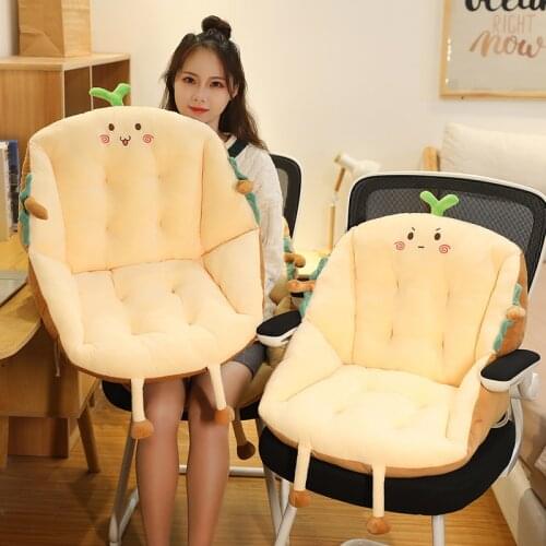 60*45*45cm Cute Plush Sandwich Chair Pillow Stuffed Food Sandwich Bread Seat Winter Office Cushion Keep Warm Gift