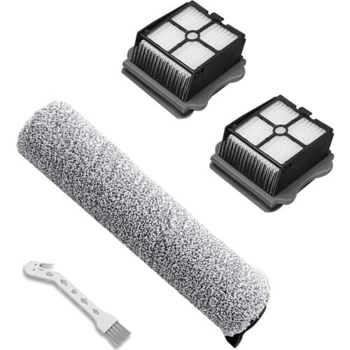 Replacement Parts for Tineco IFloor 3/Floor One S3 Cordless Wet Dry Vacuum Cleaner,1 Brush Roller + 2 Vacuum Filters