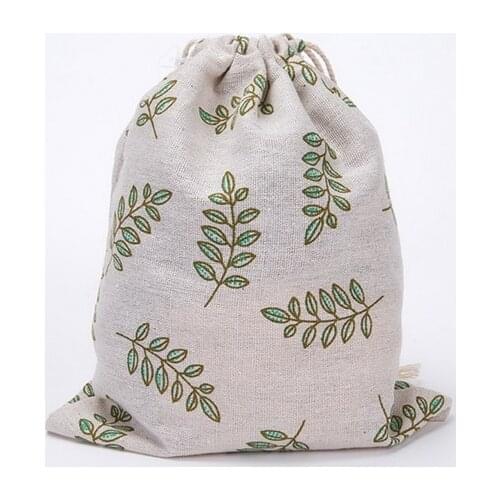 1PC Kawaii Cotton Bag Olive Leaves Wedding Birthday Cookie Candy Gift Storage Bag Organizer Bags For Party Biscuits Tea Cake