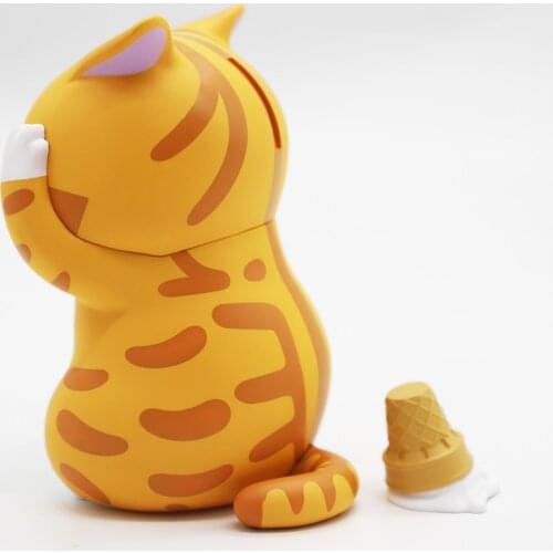 LAMTOYS distressed kitten limited edition orange cat version penguin version piggy bank popular toy decoration gift