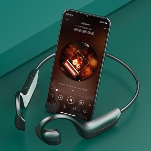 Waterproof G-100 Bone Conduction Ear-Hook Bluetooth Version 5.1 Headset with Microphone Bone Conduction Headset Earphones